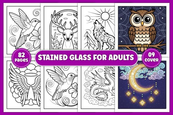 Download Stained Glass Coloring Page for Adults - Premium Resources