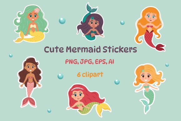 Download Cute Mermaid Stickers - Cute mermaid stickers Collection