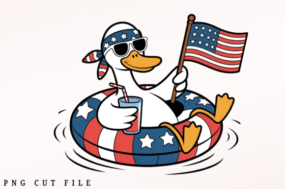 Download 4th of July Funny Cute Duck Clipart PNG - Duck clipart Collection