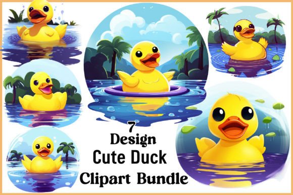 Download Cute Duck Clipart PNG Bundle - Duck clipart Collection
