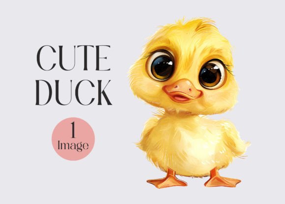 Download Watercolor Cute Duck Clipart - Duck clipart Collection