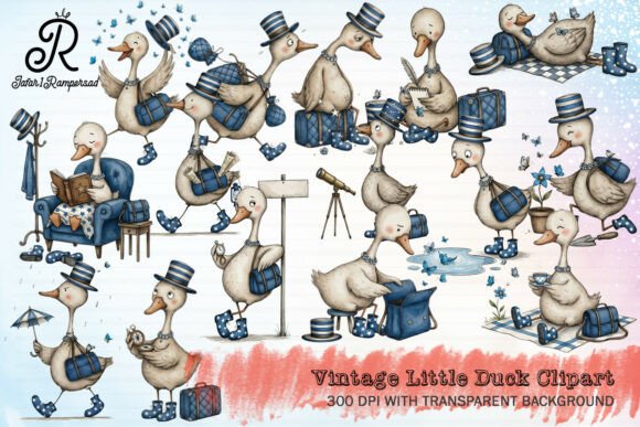 Download Vintage Little Duck Clipart - Duck clipart Collection